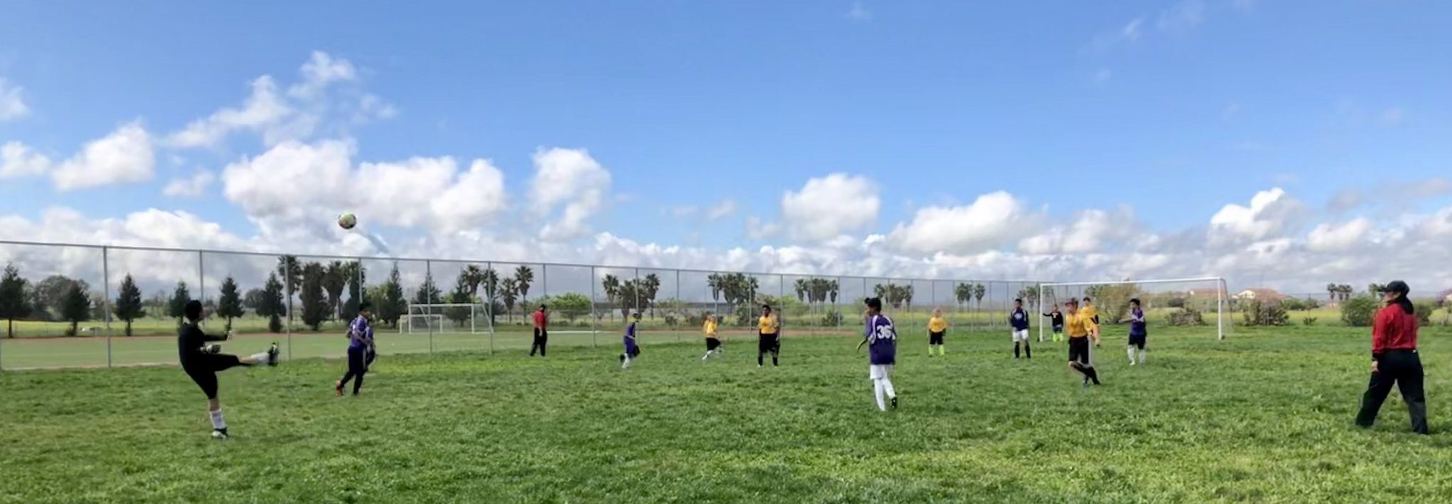 H. Allen Hight soccer team playing on field