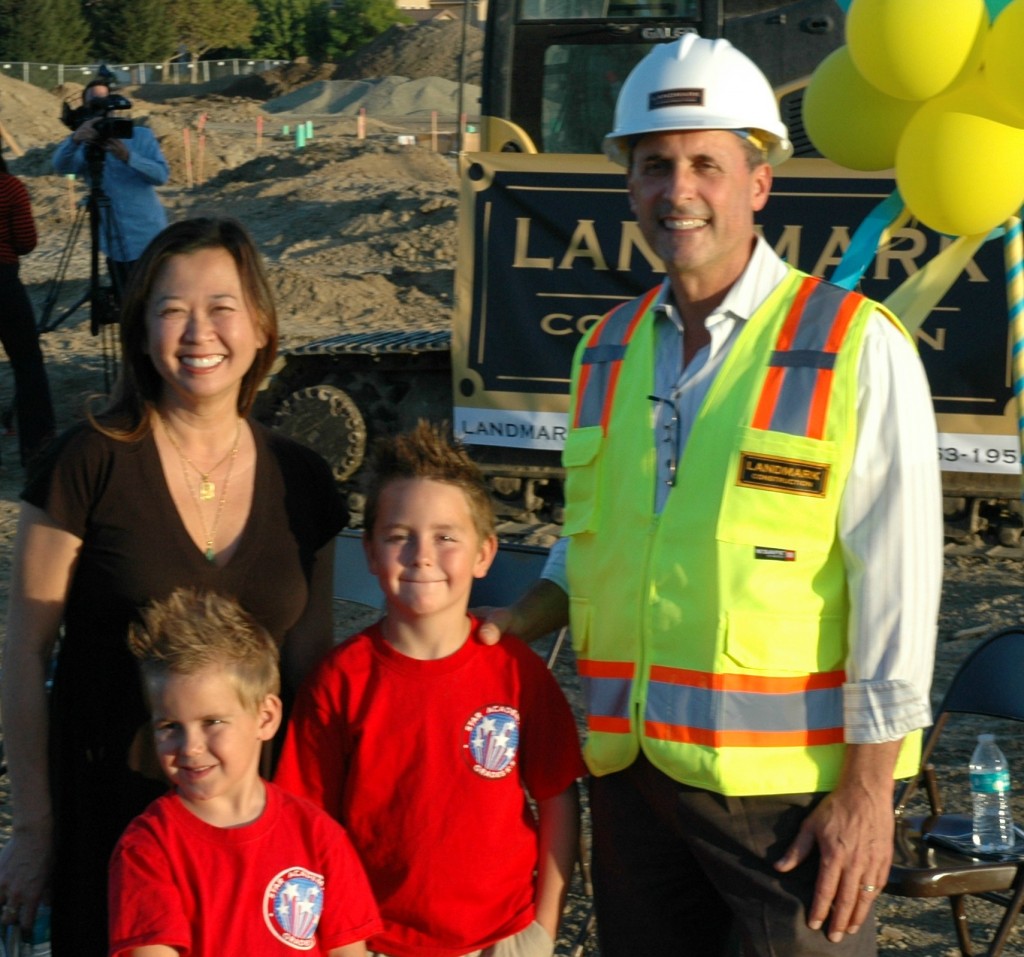 charlie leo and ting sun at STAR Academy groundbreaking.