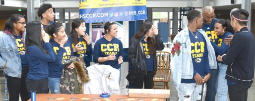Inderkum High CCR students standing at Open House
