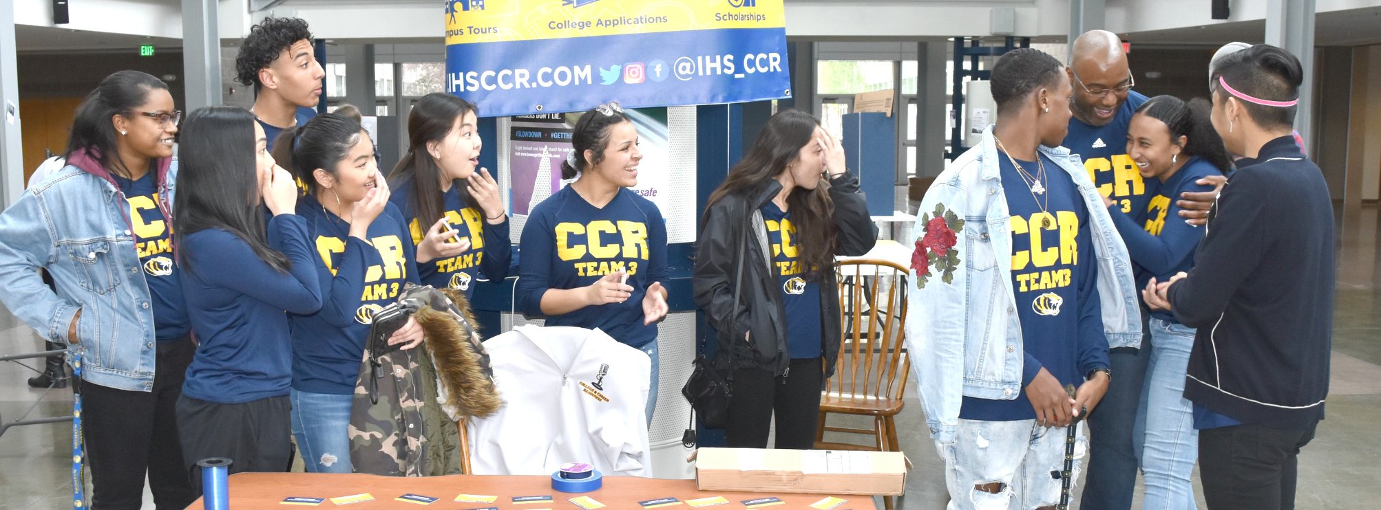 Inderkum High CCR students standing at Open House